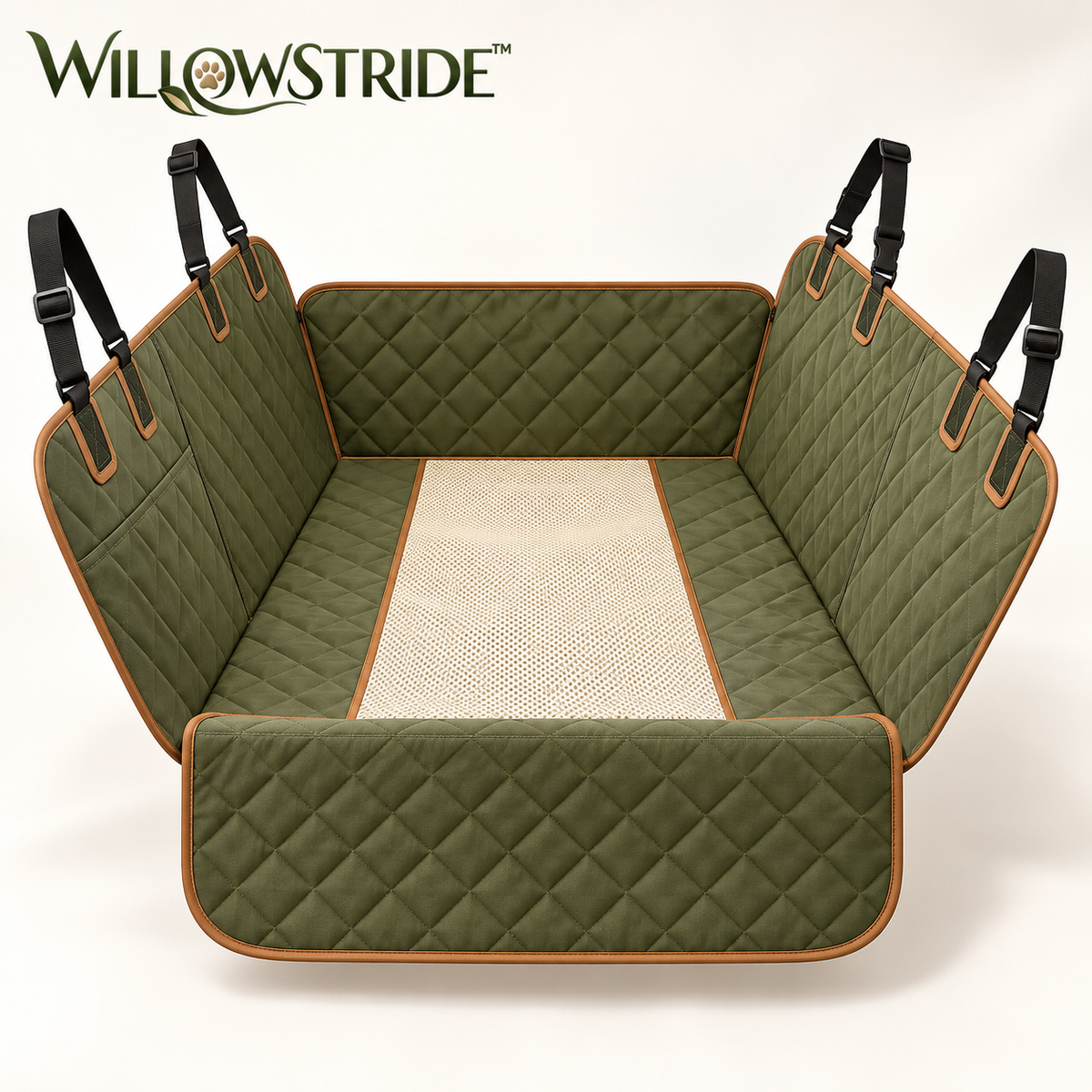 WILLOWSTRIDE™ Quilted Dog Car Seat Hammock Cover