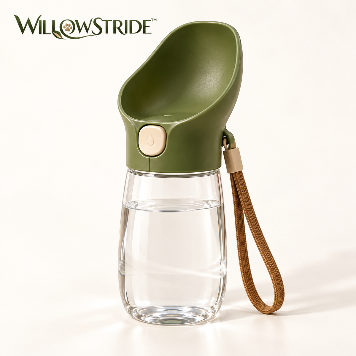 WILLOWSTRIDE™ Portable Dog Water Bottle with Drinking Trough
