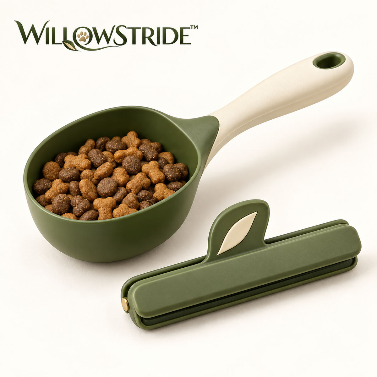 WILLOWSTRIDE™ Pet Food Scoop and Bag Clip Set