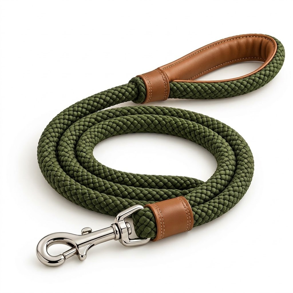 WILLOWSTRIDE™ Braided Rope Dog Leash with Padded Handle