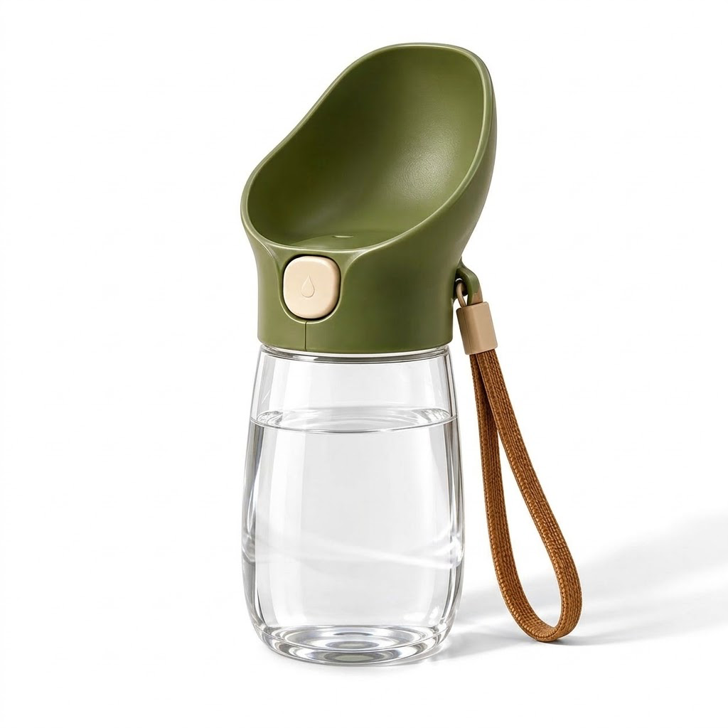 WILLOWSTRIDE™ Portable Dog Water Bottle with Drinking Trough