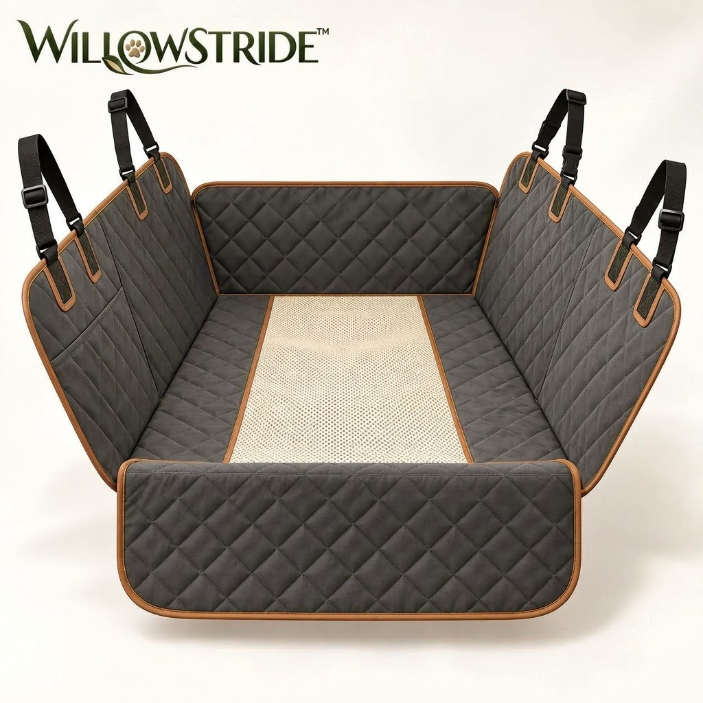 WILLOWSTRIDE™ Quilted Dog Car Seat Hammock Cover