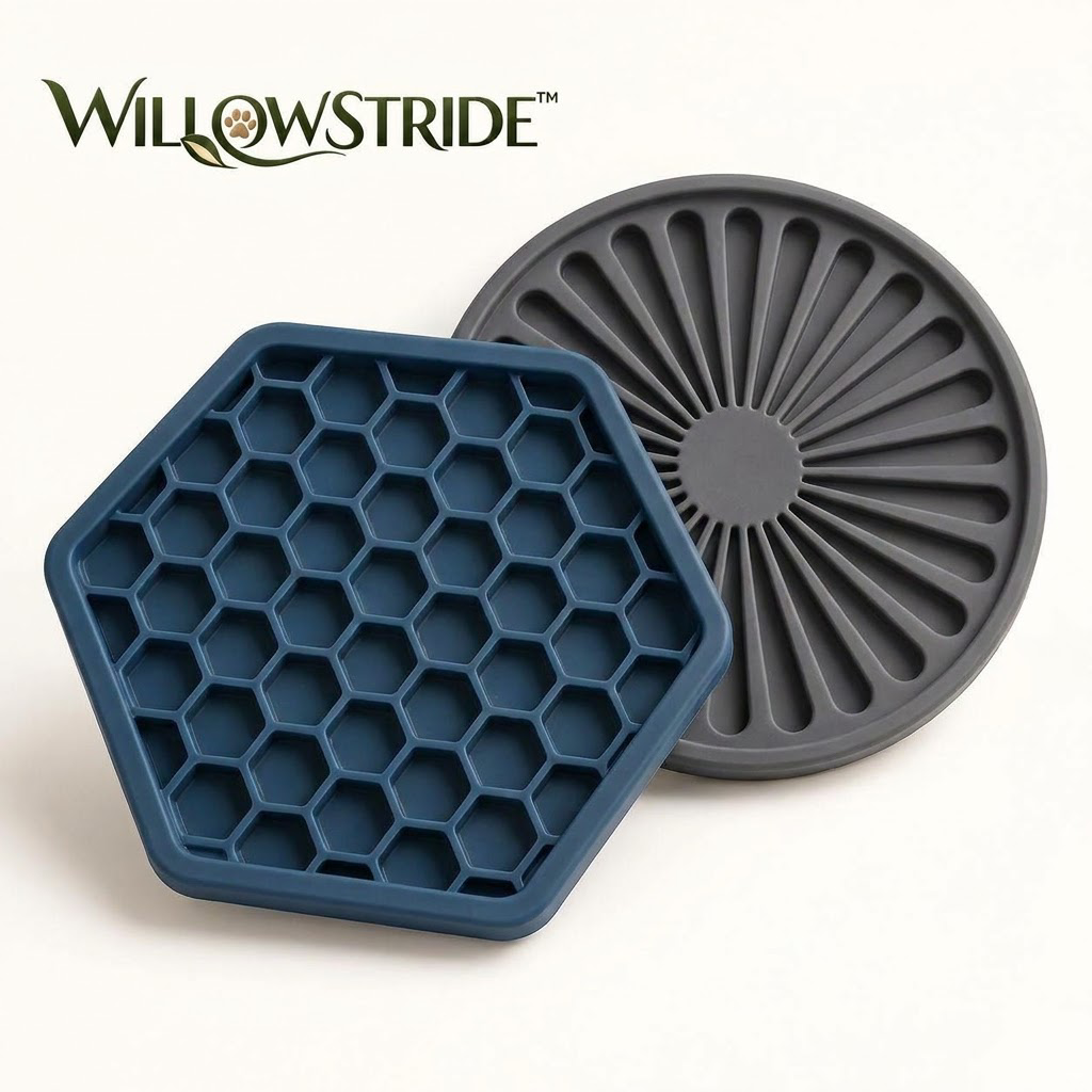 WILLOWSTRIDE™ Textured Pet Lick Mats, Set of 2