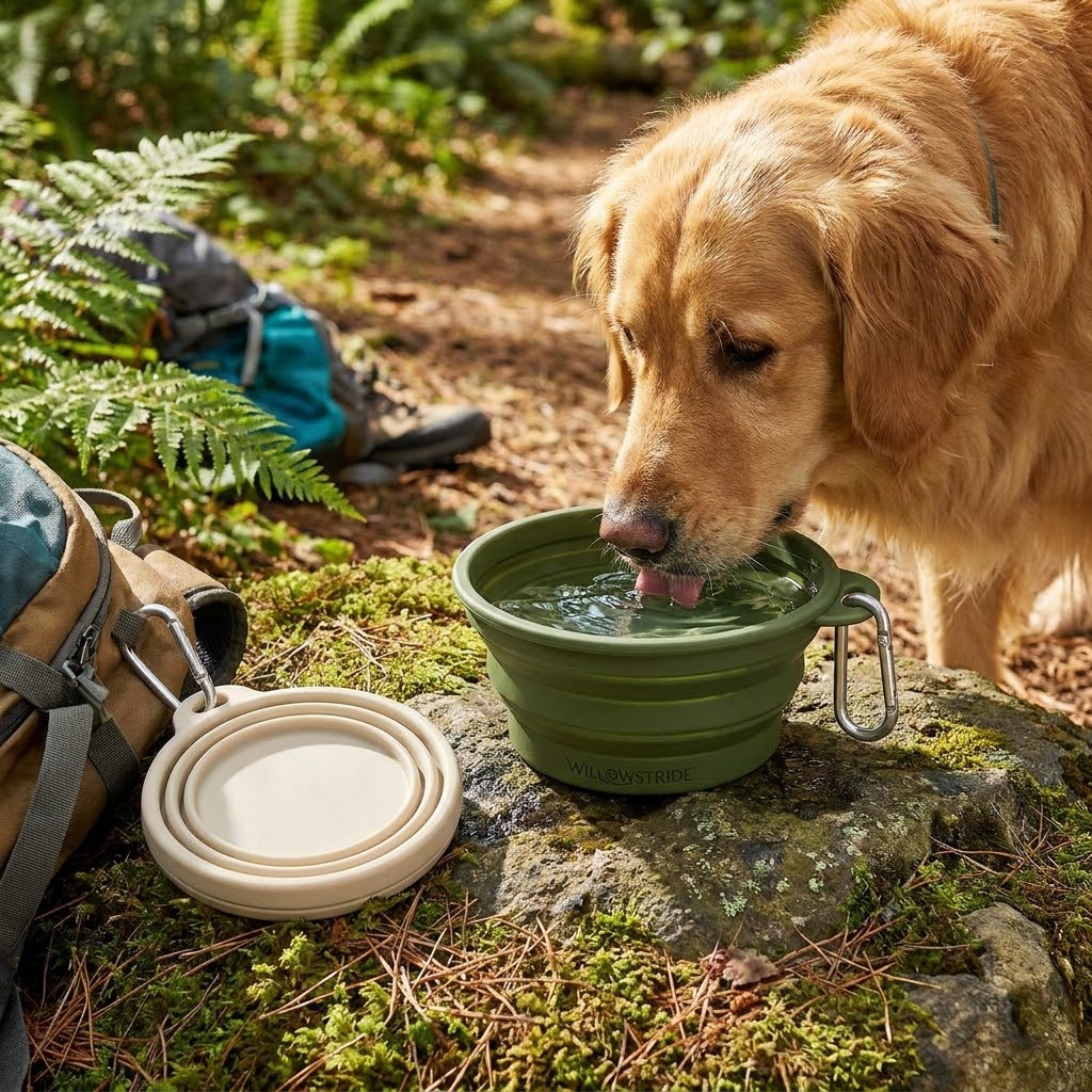 WILLOWSTRIDE™ Collapsible Travel Pet Bowls, Set of 2
