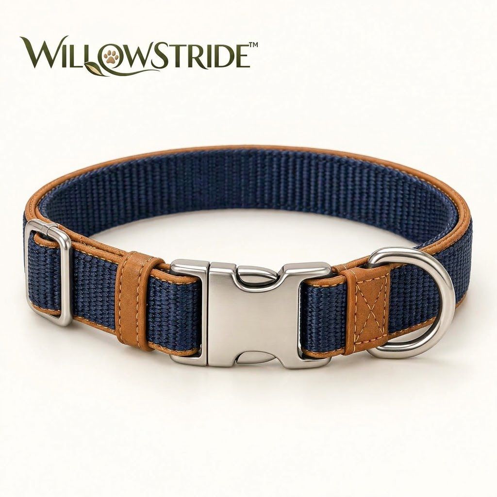 WILLOWSTRIDE™ Adjustable Dog Collar with Metal Buckle