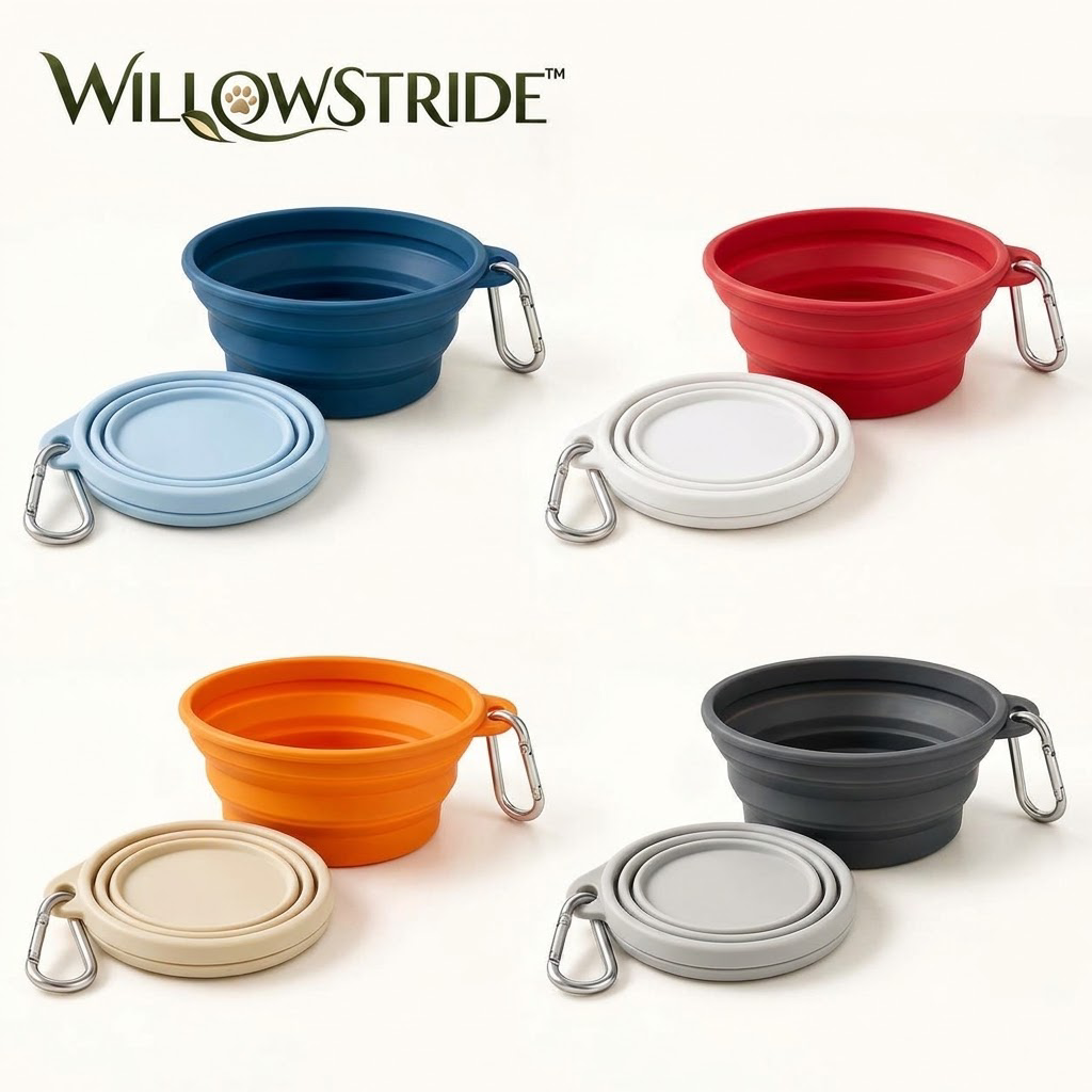 WILLOWSTRIDE™ Collapsible Travel Pet Bowls, Set of 2