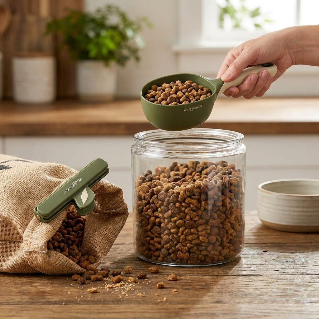 WILLOWSTRIDE™ Pet Food Scoop and Bag Clip Set