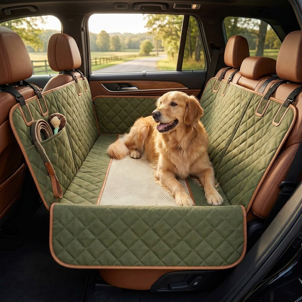 WILLOWSTRIDE™ Quilted Dog Car Seat Hammock Cover