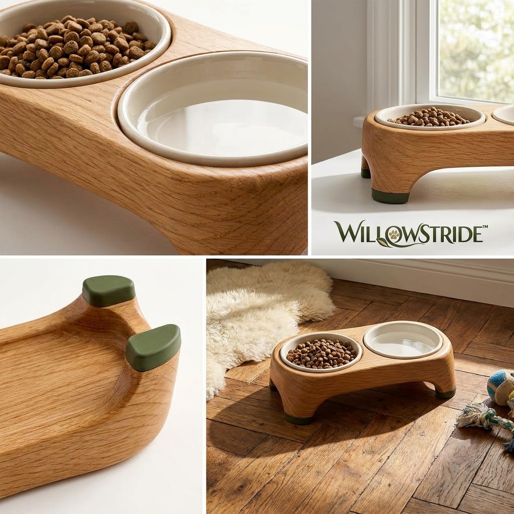 WILLOWSTRIDE™ Raised Double Bowl Pet Feeder