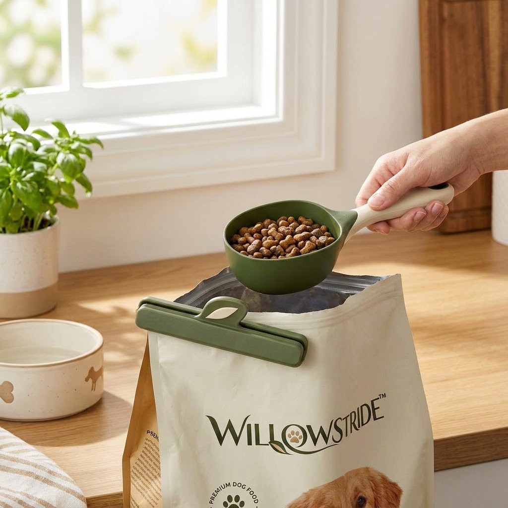 WILLOWSTRIDE™ Pet Food Scoop and Bag Clip Set