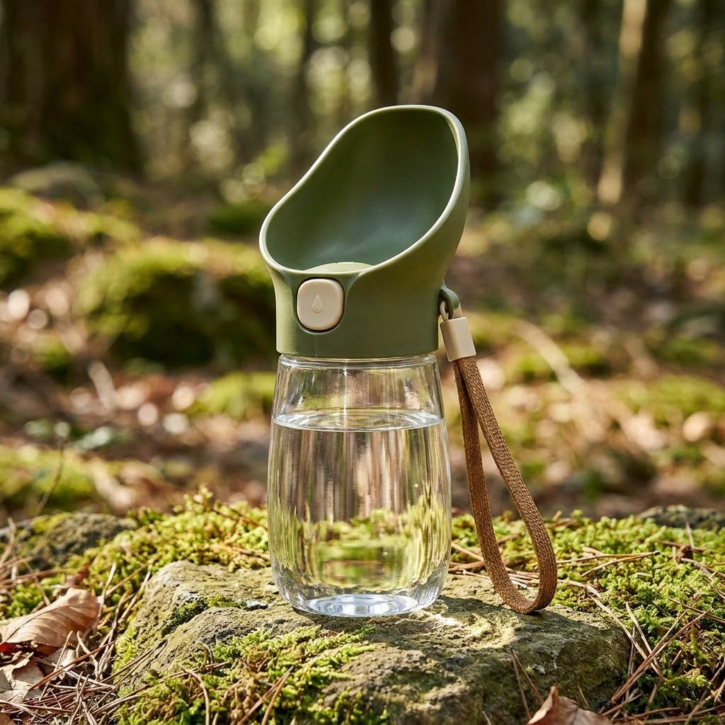 WILLOWSTRIDE™ Portable Dog Water Bottle with Drinking Trough